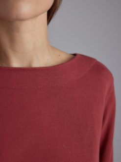 Rue Blanche Tricots | Pull Htc Marin 24P Carmin