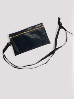 Rue Blanche Sacs | Pochette En Lin Molly Deep Navy-Jack Gomme
