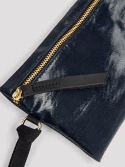 Rue Blanche Sacs | Pochette En Lin Molly Deep Navy-Jack Gomme