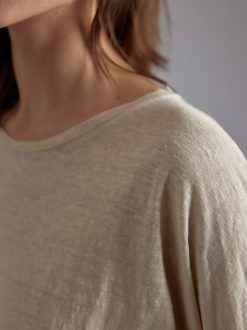 Rue Blanche T-Shirts | T-Shirt 3/4 Lino 24E Ficelle
