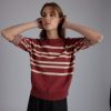 Rue Blanche Tricots | Htc Bi Stripe Top 24P Carmin
