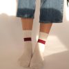 Rue Blanche Chaussettes | Chausse Bicol 24P Blanc