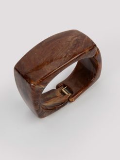 Rue Blanche Bijoux | Bracelet Carre Clip Marron-Angela Caputi