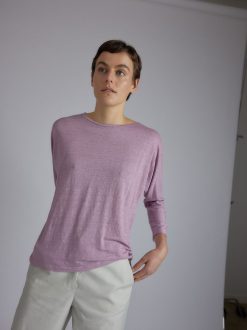Rue Blanche T-Shirts | T-Shirt 3/4 Lino 24E Lilas