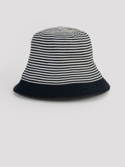 Rue Blanche Chapeaux | Chapeau Cloche Raye Marine-Grevi