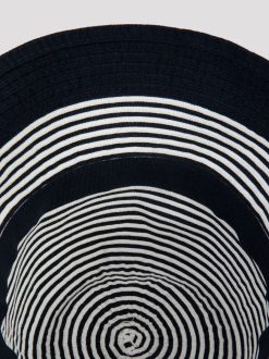Rue Blanche Chapeaux | Chapeau Cloche Raye Marine-Grevi