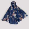 Rue Blanche Echarpes | Echarpe Fleurie Marine Ps2476- Epice