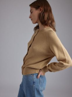 Rue Blanche Tricots | Cardigan Fresh Cardi 24E Camel