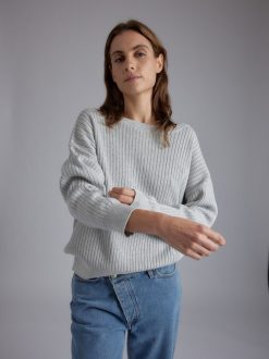 Rue Blanche Tricots | Pointele Sweat 24P Gris Mel