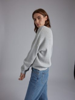 Rue Blanche Tricots | Pointele Sweat 24P Gris Mel