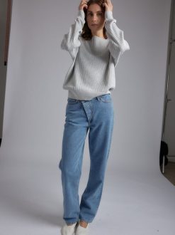 Rue Blanche Tricots | Pointele Sweat 24P Gris Mel