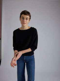 Rue Blanche Tricots | Abeilles 3/4 Top 24P Noir