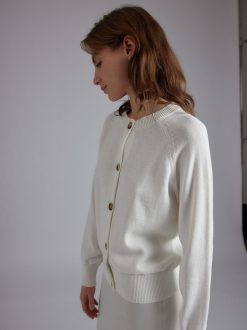 Rue Blanche Tricots | Cardigan Fresh Cardi 24E Blanc