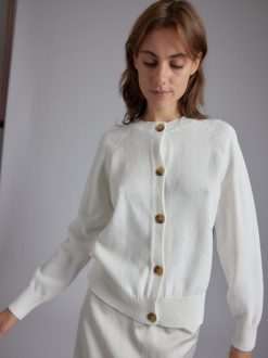 Rue Blanche Tricots | Cardigan Fresh Cardi 24E Blanc