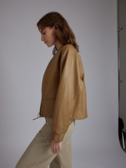 Rue Blanche Manteaux Et Vestes | Veste Cuir 24P Glaise
