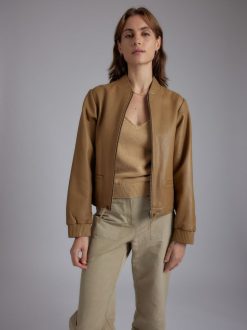 Rue Blanche Manteaux Et Vestes | Veste Cuir 24P Glaise