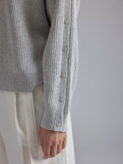 Rue Blanche Tricots | Pull Ribscott Sweat 24P Gris Mel