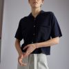 Rue Blanche Tricots | Haut Chemise Dandel 24E Marine