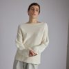 Rue Blanche Tricots | Pull Ribscott Marin 24P Blanc Casse